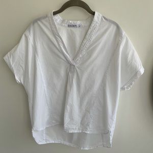Stateside white cotton short sleeve blouse.